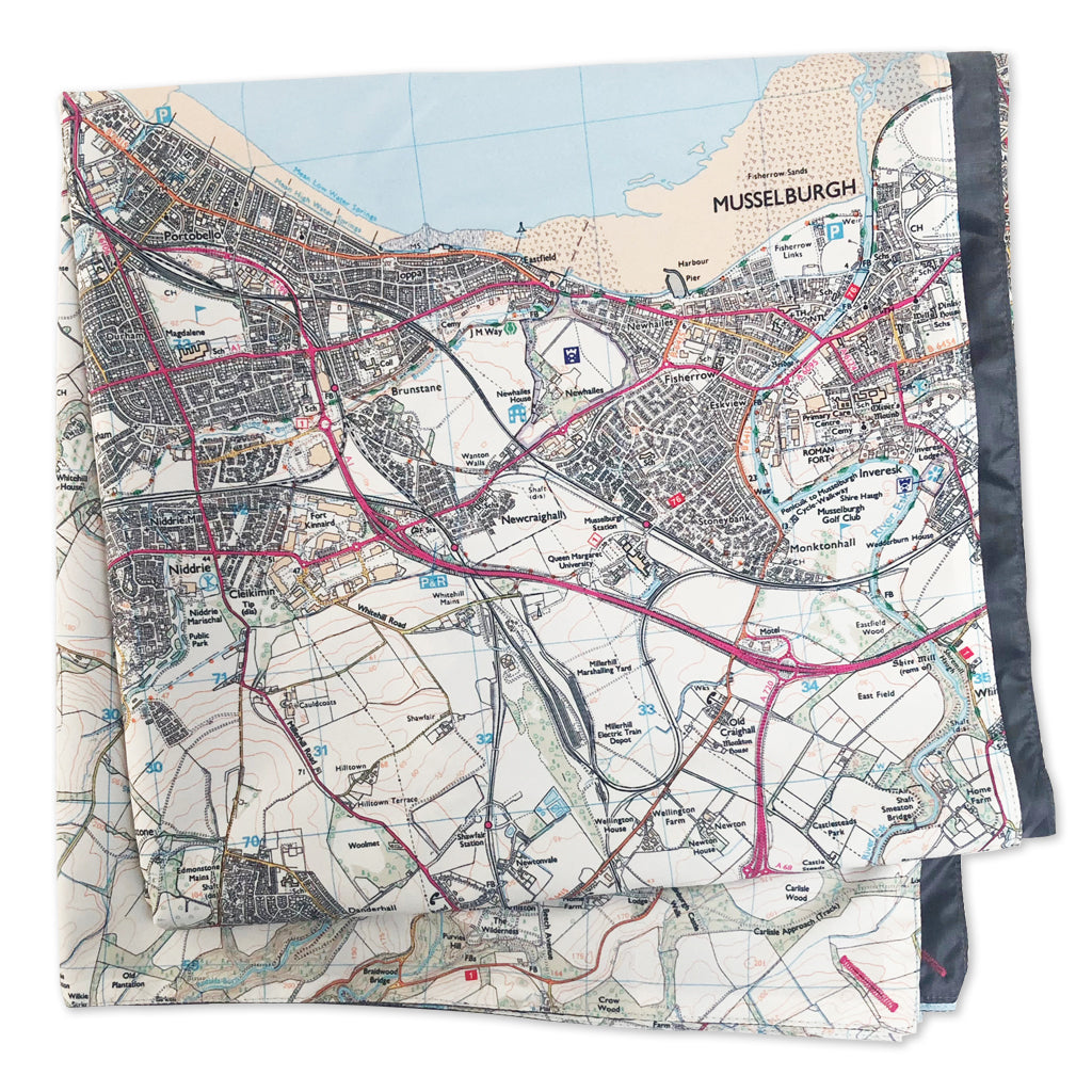 OS Edinburgh PACMAT Picnic Blanket with map design Rubbastuff
