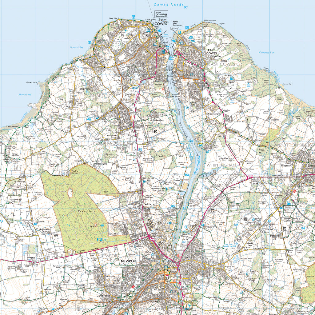 Iow Os Map Isle of Wight OS PACMAT Picnic Blanket with map design – Rubbastuff